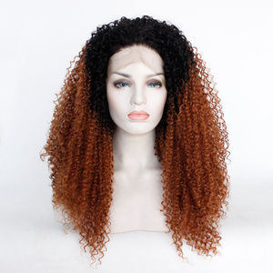 Afro kinky curly ombre lace front wigs for women
